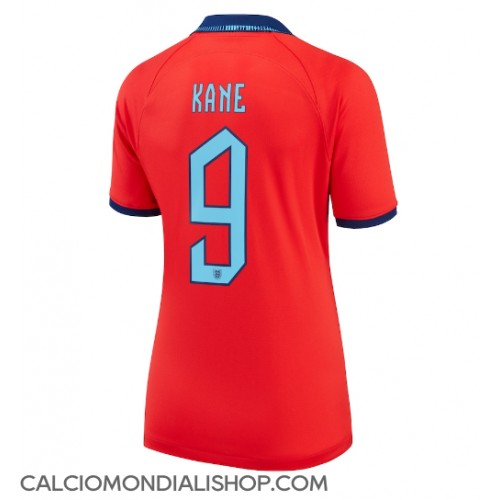 Maglie da calcio Inghilterra Harry Kane #9 Seconda Maglia Femminile Mondiali 2022 Manica Corta